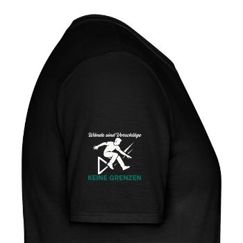 Parkour Jump - Dynamic Urban Design - Men's T-Shirt - black - Right - AI Model Male 178 light (178cm)