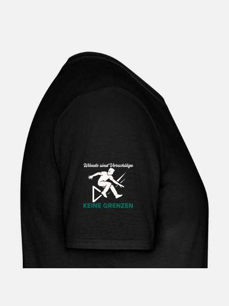 Parkour Jump - Dynamic Urban Design - Men's T-Shirt - black - Right