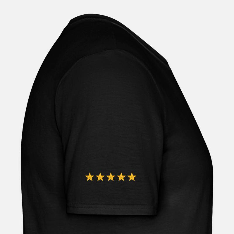 5 Sterne, 3d, 1fb - Männer T-Shirt - Schwarz