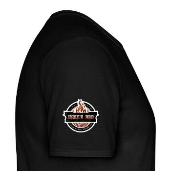 IKKE´S BBQ - Männer T-Shirt - Schwarz - Rechts - AI Model Male 178 light (178cm)