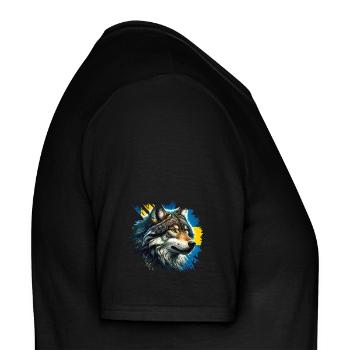 Loup - Le fier animal provincial du VärmlandLoup - Värmla - T-shirt homme - noir - Droite - AI Model Male 178 light (178cm)