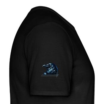 Das Geheimnis des Raben - Männer T-Shirt - Schwarz - Rechts - AI Model Male 178 light (178cm)