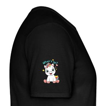 Unicorn - What's up? - Men's T-Shirt - black - Right - AI Model Male 178 light (178cm)