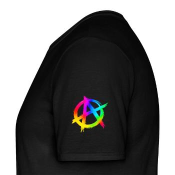 Anarchimulticolorz - Männer T-Shirt - Schwarz - Links - AI Model Male 178 light (178cm)