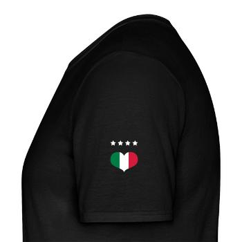 Italian Football - Männer T-Shirt - Schwarz - Links - AI Model Male 178 light (178cm)