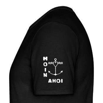 Moin Ahoi Meerliebe Anker - Männer T-Shirt - Schwarz - Links - AI Model Male 178 light (178cm)