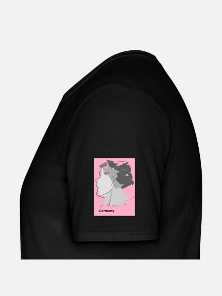 Germany in Gradient with Artist's Motif - Men's T-Shirt - black - Left