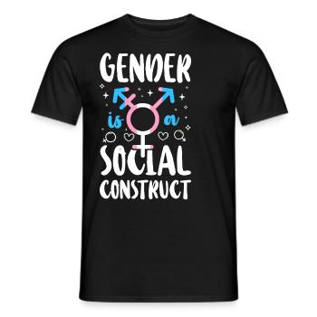 Fierté LGBT transgenre - T-shirt homme - noir - Devant - AI Model Male 178 light (178cm)