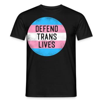 Fierté LGBT transgenre - T-shirt homme - noir - Devant - AI Model Male 178 light (178cm)