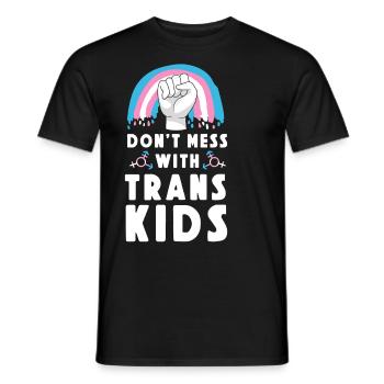 Fierté LGBT transgenre - T-shirt homme - noir - Devant - AI Model Male 178 light (178cm)