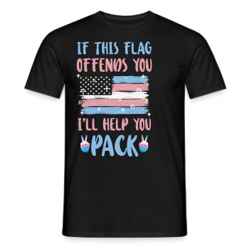 Fierté LGBT transgenre - T-shirt homme - noir - Devant - AI Model Male 178 light (178cm)