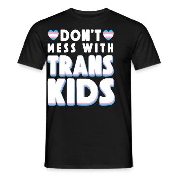 Fierté LGBT transgenre - T-shirt homme - noir - Devant - AI Model Male 178 light (178cm)