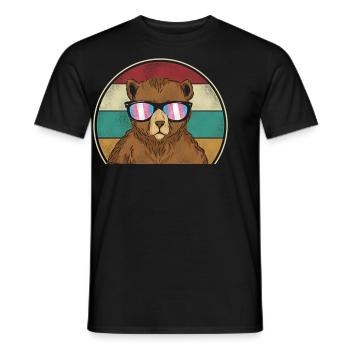 Fierté LGBT transgenre - T-shirt homme - noir - Devant - AI Model Male 178 light (178cm)