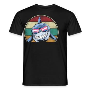 Fierté LGBT transgenre - T-shirt homme - noir - Devant - AI Model Male 178 light (178cm)