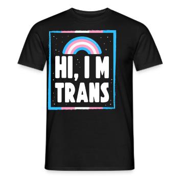 Transgender Trans LGBT Pride - Männer T-Shirt - Schwarz - Vorne - AI Model Male 178 light (178cm)