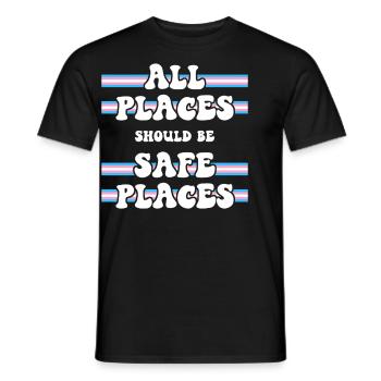 Transgender Trans LGBT Pride - Men's T-Shirt - black - Front - AI Model Male 178 light (178cm)
