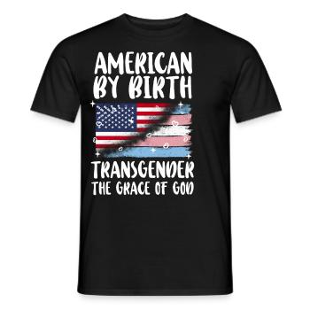 Fierté LGBT transgenre - T-shirt homme - noir - Devant - AI Model Male 178 light (178cm)