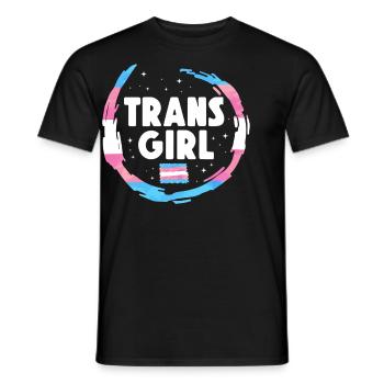 Transgender Trans LGBT Pride - Men's T-Shirt - black - Front - AI Model Male 178 light (178cm)