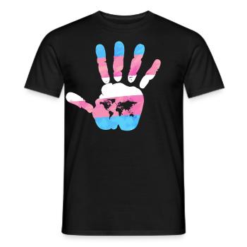 Fierté LGBT transgenre - T-shirt homme - noir - Devant - AI Model Male 178 light (178cm)