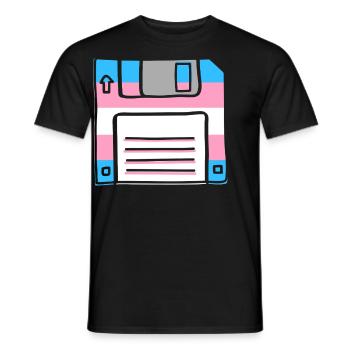 Fierté LGBT transgenre - T-shirt homme - noir - Devant - AI Model Male 178 light (178cm)