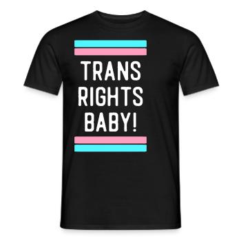 Transgender Trans LGBT Pride - Men's T-Shirt - black - Front - AI Model Male 178 light (178cm)