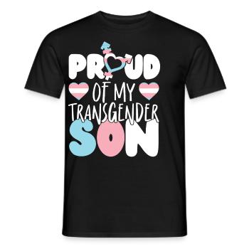 Fierté LGBT transgenre - T-shirt homme - noir - Devant - AI Model Male 178 light (178cm)