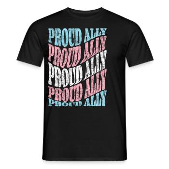 Transgender Trans LGBT Pride - Männer T-Shirt - Schwarz - Vorne - AI Model Male 178 light (178cm)