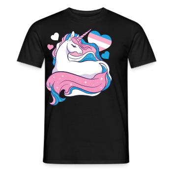 Fierté LGBT transgenre - T-shirt homme - noir - Devant - AI Model Male 178 light (178cm)