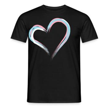 Fierté LGBT transgenre - T-shirt homme - noir - Devant - AI Model Male 178 light (178cm)