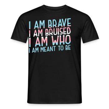 Transgender Trans LGBT Pride - Männer T-Shirt - Schwarz - Vorne - AI Model Male 178 light (178cm)
