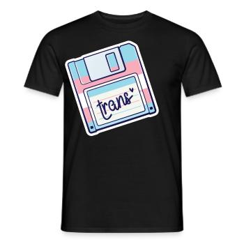 Fierté LGBT transgenre - T-shirt homme - noir - Devant - AI Model Male 178 light (178cm)