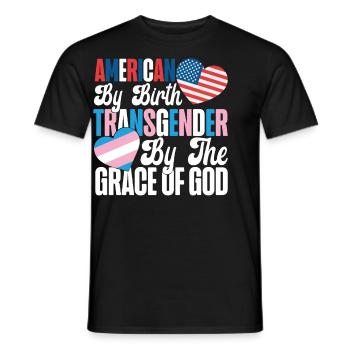 Transgender Trans LGBT Pride - Men's T-Shirt - black - Front - AI Model Male 178 light (178cm)