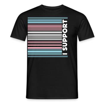 Transgender Trans LGBT Pride - Männer T-Shirt - Schwarz - Vorne - AI Model Male 178 light (178cm)