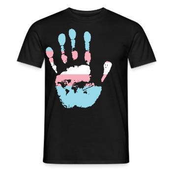 Fierté LGBT transgenre - T-shirt homme - noir - Devant - AI Model Male 178 light (178cm)