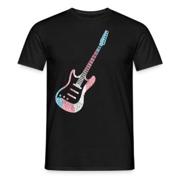 Fierté LGBT transgenre - T-shirt homme - noir - Devant - AI Model Male 178 light (178cm)