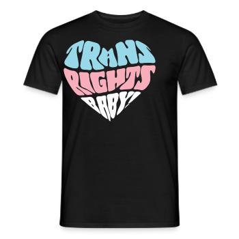 Transgender Trans LGBT Pride - Men's T-Shirt - black - Front - AI Model Male 178 light (178cm)