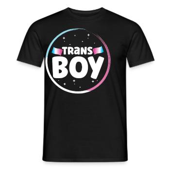Transgender Trans LGBT Pride - Männer T-Shirt - Schwarz - Vorne - AI Model Male 178 light (178cm)