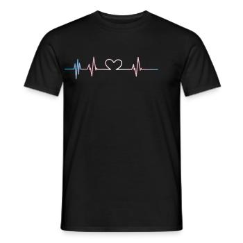 Transgender Trans LGBT Pride - Männer T-Shirt - Schwarz - Vorne - AI Model Male 178 light (178cm)