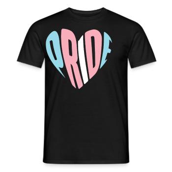 Fierté LGBT transgenre - T-shirt homme - noir - Devant - AI Model Male 178 light (178cm)