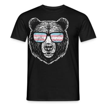 Fierté LGBT transgenre - T-shirt homme - noir - Devant - AI Model Male 178 light (178cm)