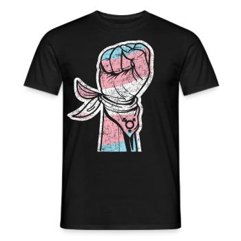 Transgender Trans LGBT Pride - Männer T-Shirt - Schwarz - Vorne - AI Model Male 178 light (178cm)