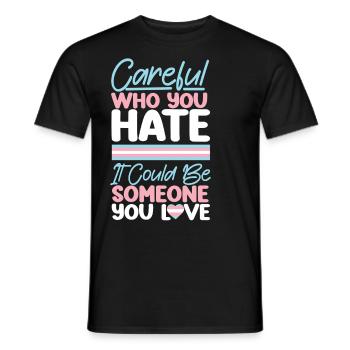 Transgender Trans LGBT Pride - Männer T-Shirt - Schwarz - Vorne - AI Model Male 178 light (178cm)