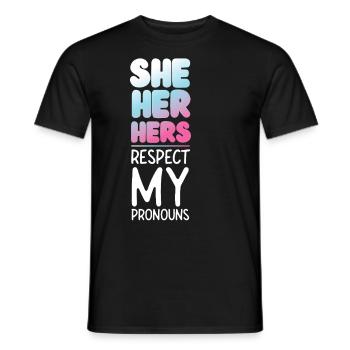 Transgender Trans LGBT Pride - Männer T-Shirt - Schwarz - Vorne - AI Model Male 178 light (178cm)