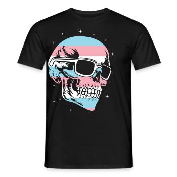 Fierté LGBT transgenre - T-shirt homme - noir - Devant - AI Model Male 178 light (178cm)