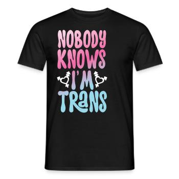 Transgender Trans LGBT Pride - Männer T-Shirt - Schwarz - Vorne - AI Model Male 178 light (178cm)
