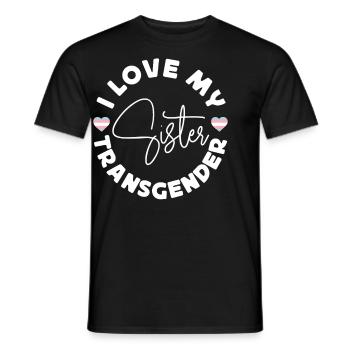 Fierté LGBT transgenre - T-shirt homme - noir - Devant - AI Model Male 178 light (178cm)