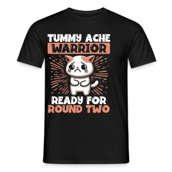 Stomach Pain Survivor Stomach Pain - Men's T-Shirt - black - Front - AI Model Male 178 light (178cm)