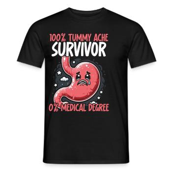Douleur à l’estomac Survivant Douleur à l’estomac - T-shirt homme - noir - Devant - AI Model Male 178 light (178cm)