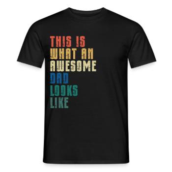 Father's Day Father's Day Gift Dad Dad - Men's T-Shirt - black - Front - AI Model Male 178 light (178cm)