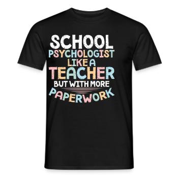 Psychologue scolaire Psychologie scolaire - T-shirt homme - noir - Devant - AI Model Male 178 light (178cm)